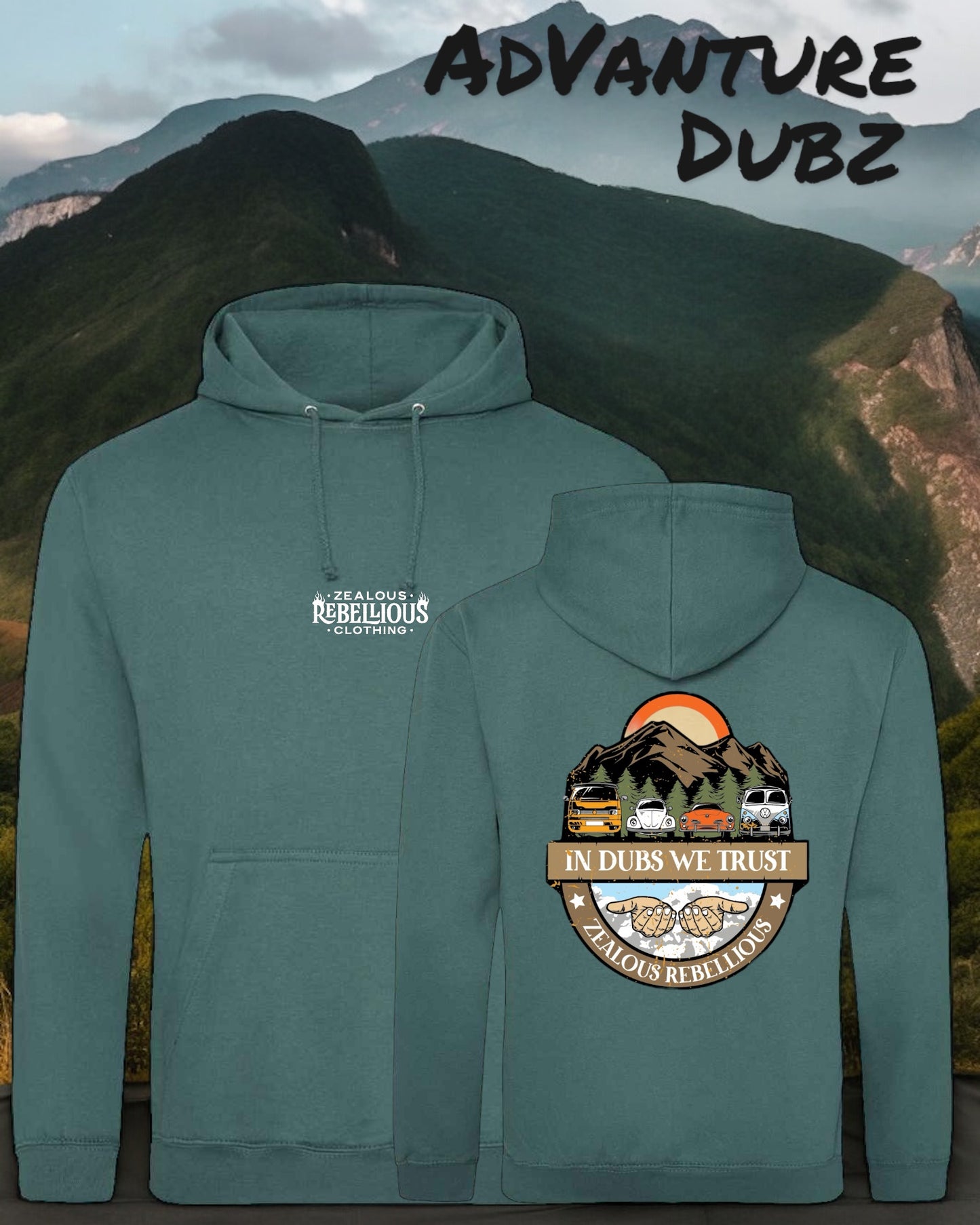 AdVanture Green Dubz Hoodie (Adult Unisex)